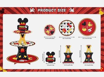 Mickey Mouse, cupcake, stand, and cupcake wrappers