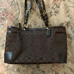 Coach Signature Brown Tote
