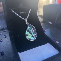 Italian Silver Butterfly Wing Necklace