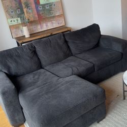 Couch - Sofa - With Chaise. Clean! Can Deliver!