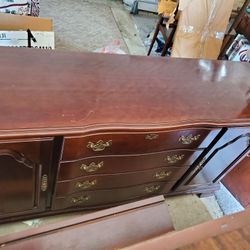 Must Go Antique Desk,  Dining Room Set With 6 Chairs And China Cabinet. 