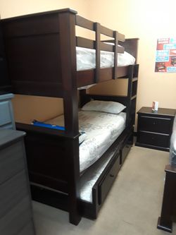Complete twin-twin bunk bed