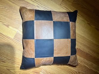 Lambskin Leather Pillow Cover - Sofa Cushion
