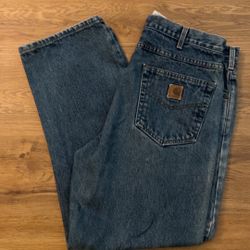 Relaxed fit Carhartt blue denim jeans