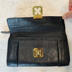 Chloe Elsie Continental Turn Lock Goat Skin Long Wallet 