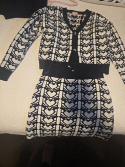 Girl Size 10 Cardigan Skirt Set