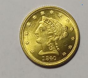1840-D Golden 2.5 Dollar Quarter Eagle Contemporary Restrike Token