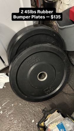 2 45lbs Rubber Bumper Plates