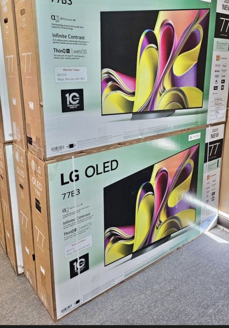 77. Tv OLED smart 4K HDTV $55 down on financing free delivery six month warranty.