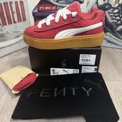 New Puma X Rihanna Fenty Creeper Phatty Corduroy Club Red 399871 04 ‘ In Session Pack’ Red Gum Womens Sizes 6 US, 6.5 US, 7 US, 7.5 US, 8 US, 9 US