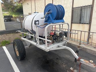 Heavy Duty Trailer-Mounted Sprayer with Hose Reel – Ready to Work!