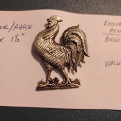 Jewelry - Rare Pewter Rooster Pin/Brooch