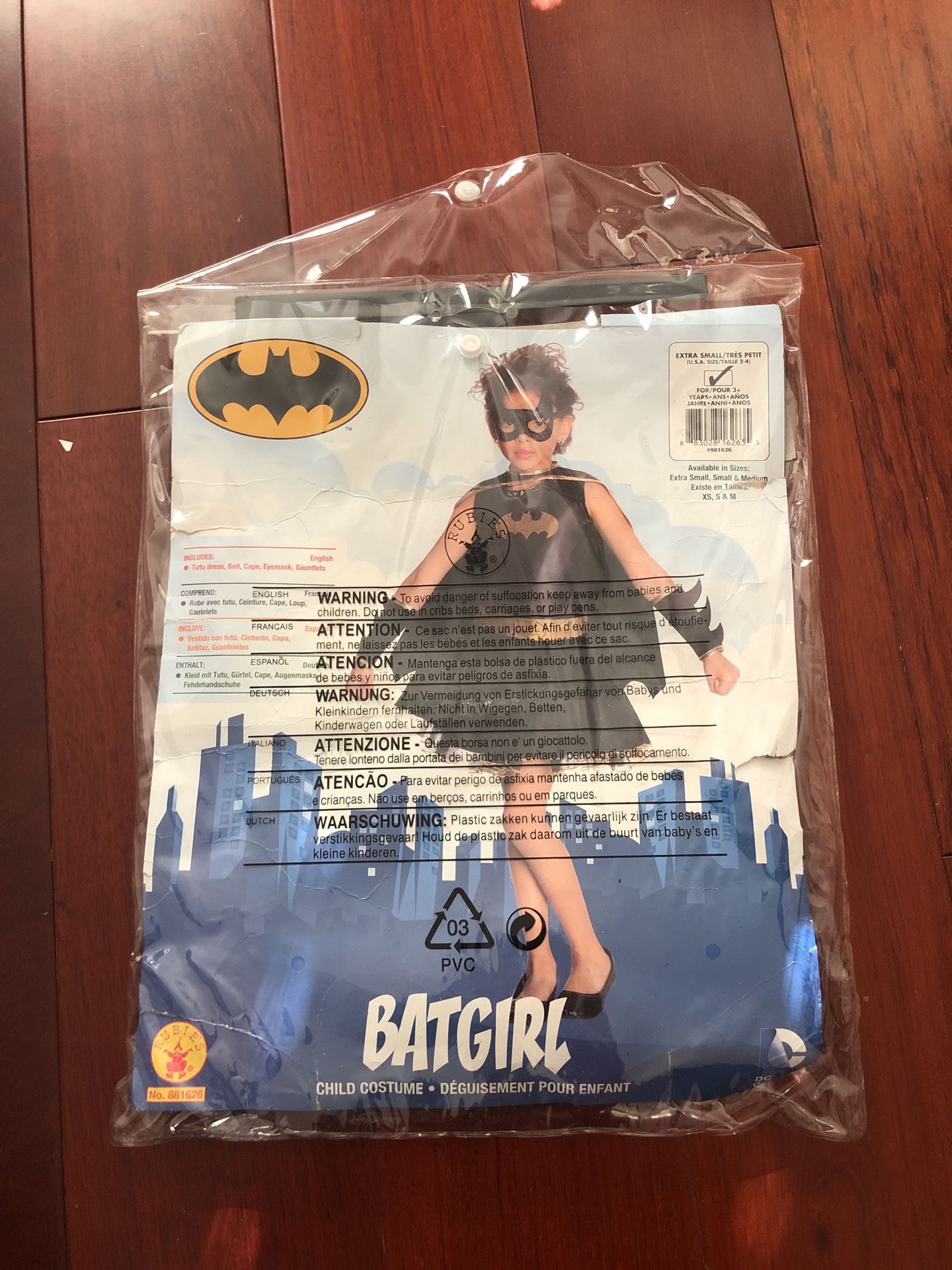 Batgirl kids costume size xs (2-4). Used. Rubies