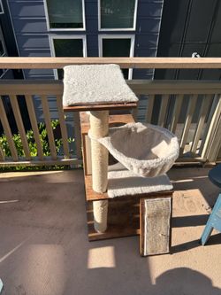Wooden cat tree