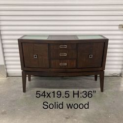 Solid wood console table stand