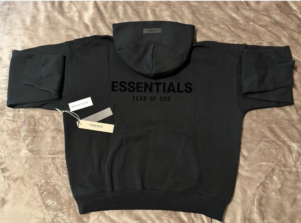 NEW FOG Essentials Hoodie (L) - Black, 100% Authentic✅