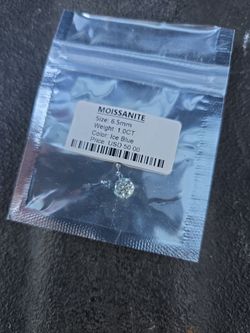 Moissanite blue 1Ct