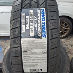 215/55R17 TOYO 4 New Tires $510 nstalled & Balanced 50,000 Miles Warranty