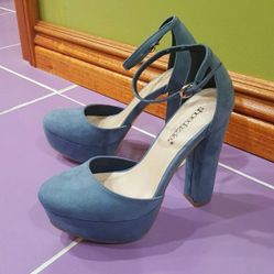 Dusty Blue Pumps - Size 7