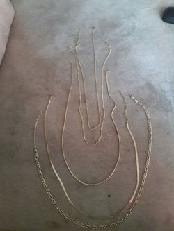 Fine Gold plated over brass women's 24 inch necklaces