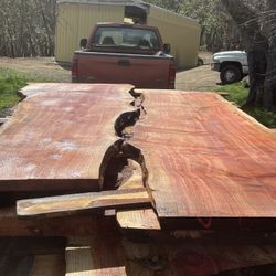 Beautiful Stunning Large Redwood Live Edge Slabs 
