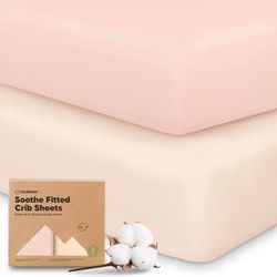 KeaBabies 2-Pack Organic Crib Sheets For Boys, Girls - 52x28 Fitted Crib Mattress Sheet Neutral