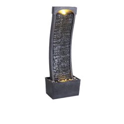Teamson Home 38.58" Curved Waterfall Fountain with LED