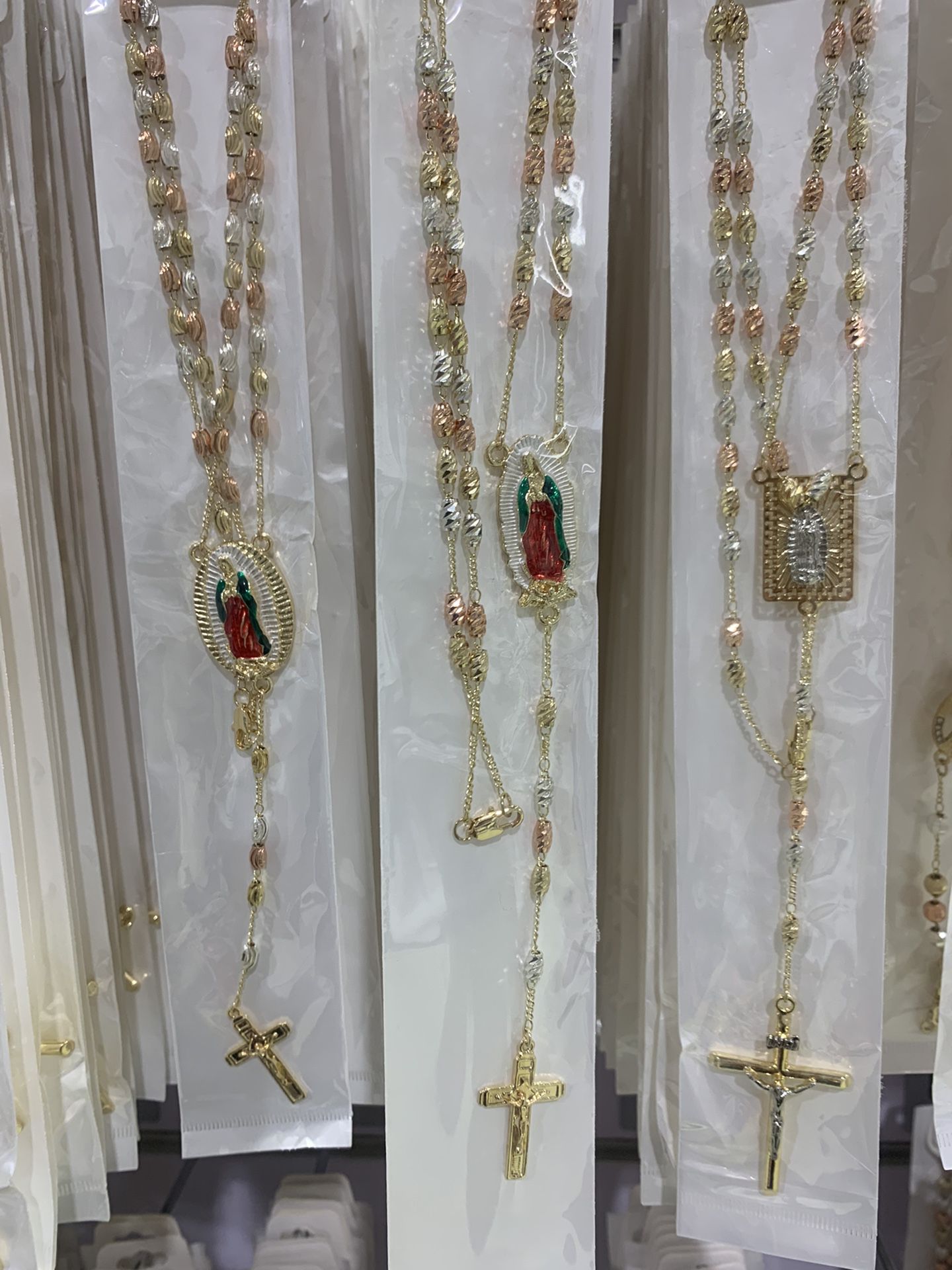 Gold Plated Rosaries For Men Ir Women ,measure 24' 26'