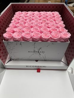 Ricordami Mable White Pink Forever Lasting Roses 