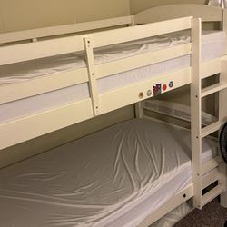 White Twin Size Bunk Bed Frame