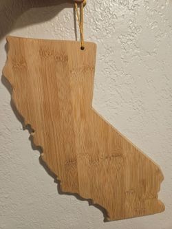 California Shape Bamboo Cutting Board