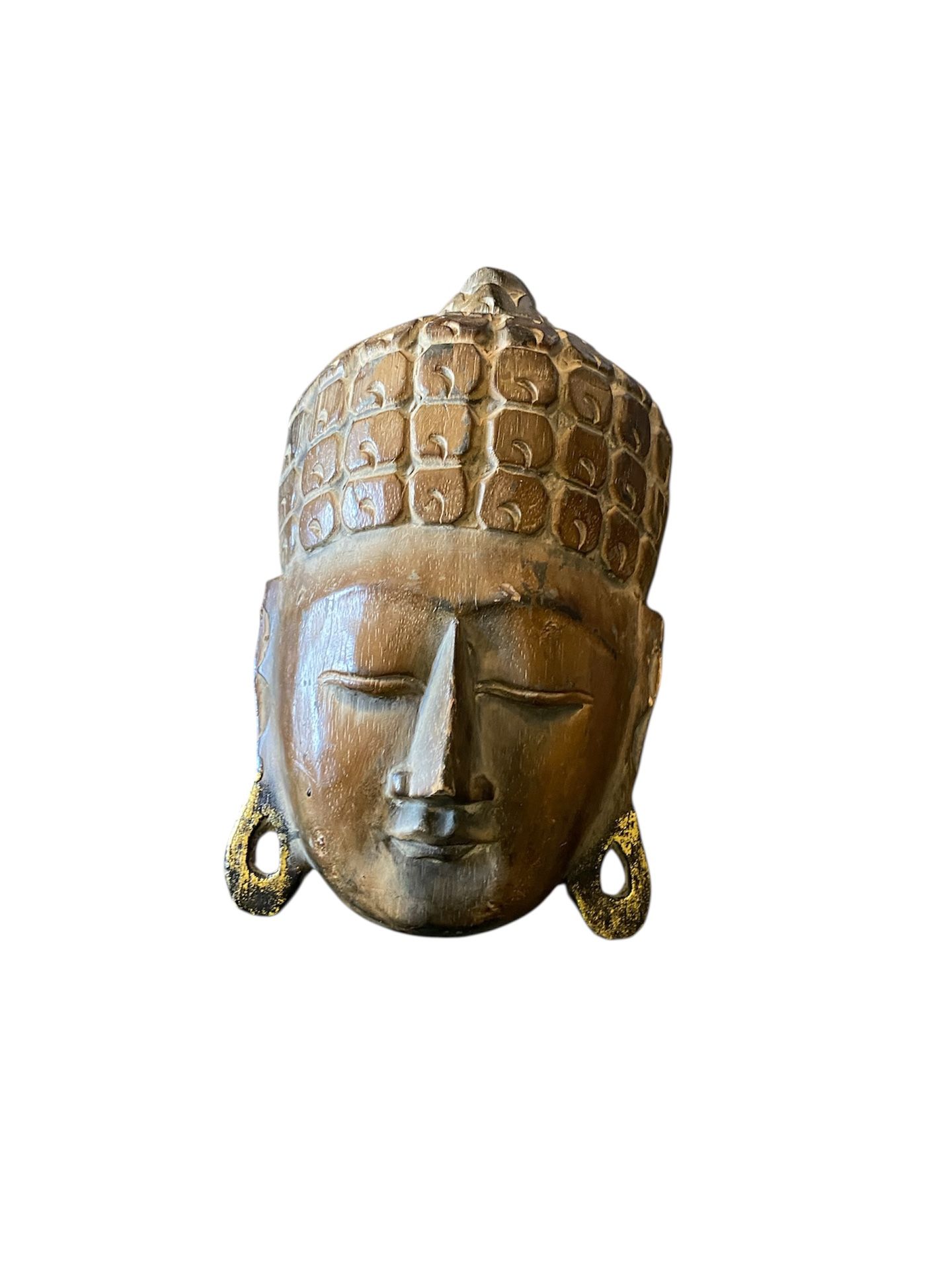 Vintage Indonesian Wood Carving Head