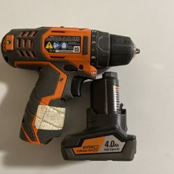 Ridgid  Drill With Battery 12v—- No Charger—- $60–