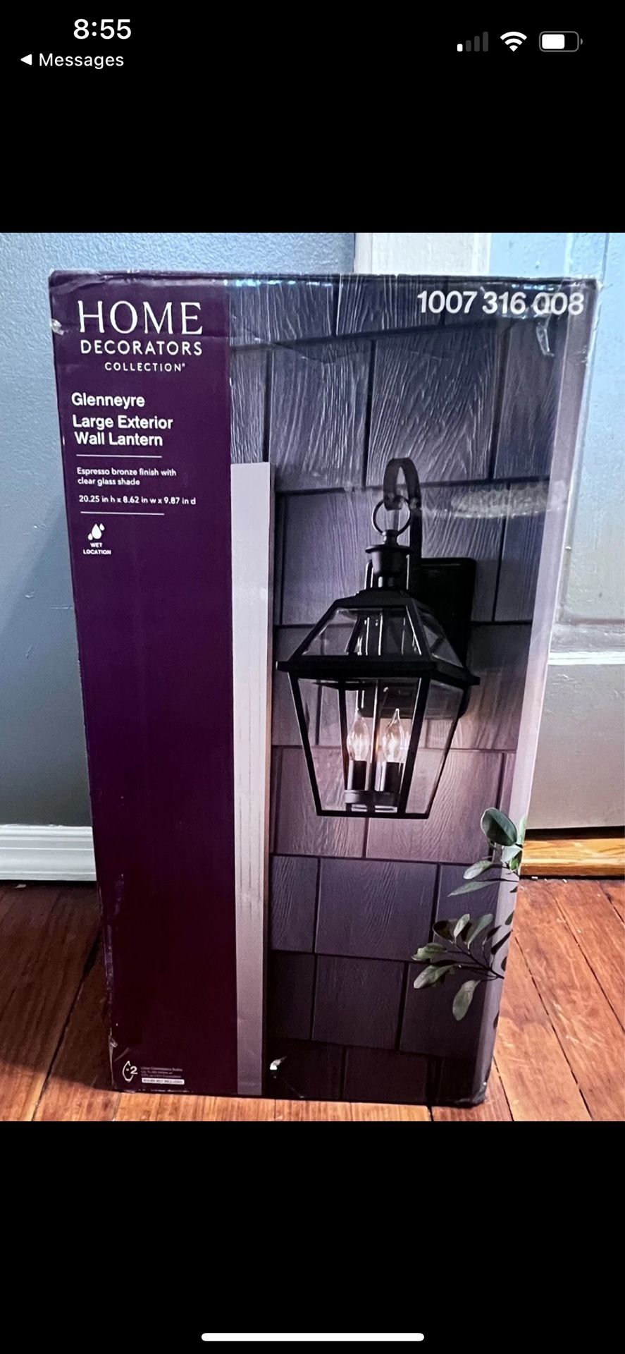 HDC Glenneyre 20" 2-Light Espresso Bronze Hardwired Outdoor Wall Light Lantern