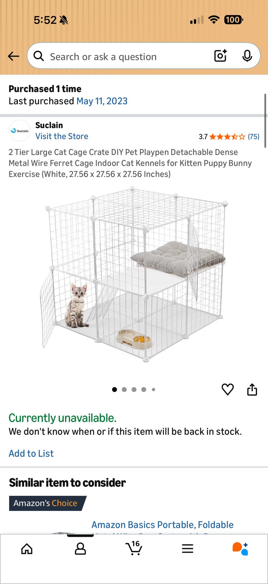 2level cat cage/play pen