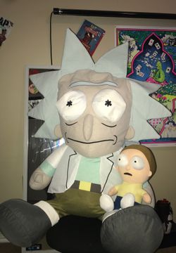 Giant Rick and Morty toy factory stuffed plushies