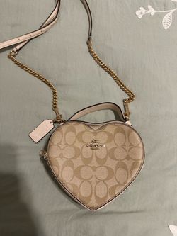 Coach Heart-Shaped Signature Crossbody Bag