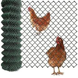 Amagabeli Garden Home PVC Coated Wire Mesh Roll Hardware Cloth 39in*82ft 1.9in 13 Gauge Green Chain
