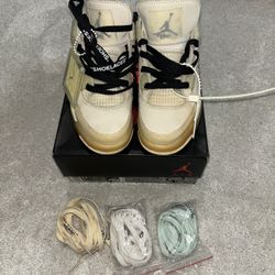  Jordan 4 Off White Sail Woman’s Size 5.5
