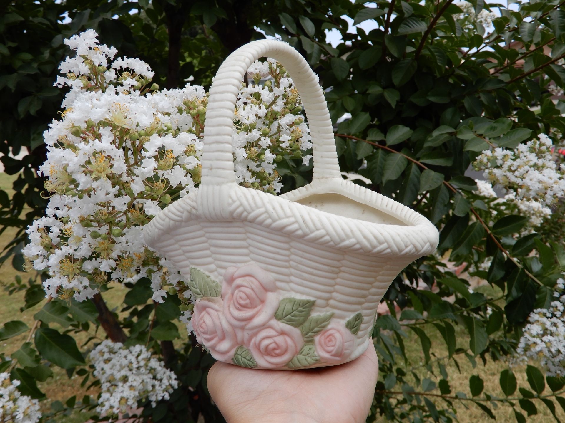 1980’s Ceramic Floral Basket