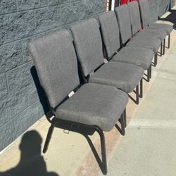 6 Stackable Comfortable Chairs No Rips Clean