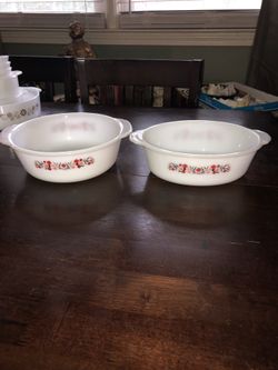 Vintage Fire King casserole dishes