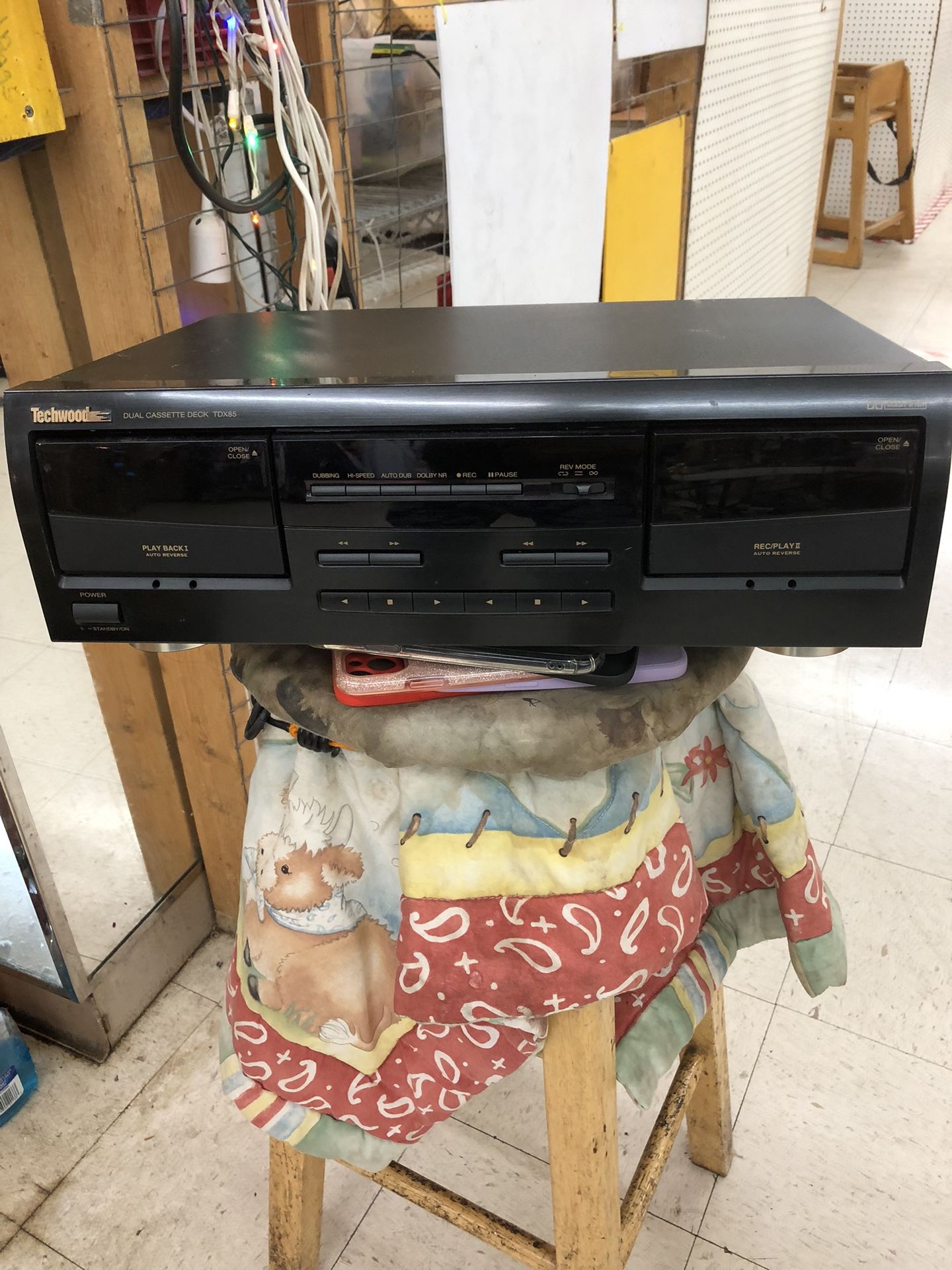 TECHWOOD TDX85 DUAL CASSETTE PLAYER/RECORDER DECK DOLBY B NR WORKING