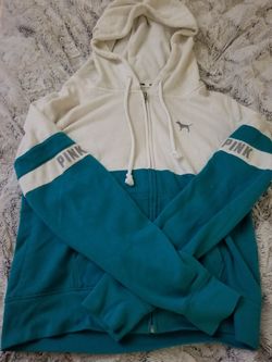 Pink brand zip up hoodie