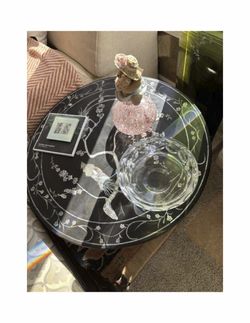 Vietnamese 24-inch Lacquer Inlaid Table