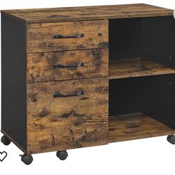 Lateral File Cabinet with Home Office Printer Stand