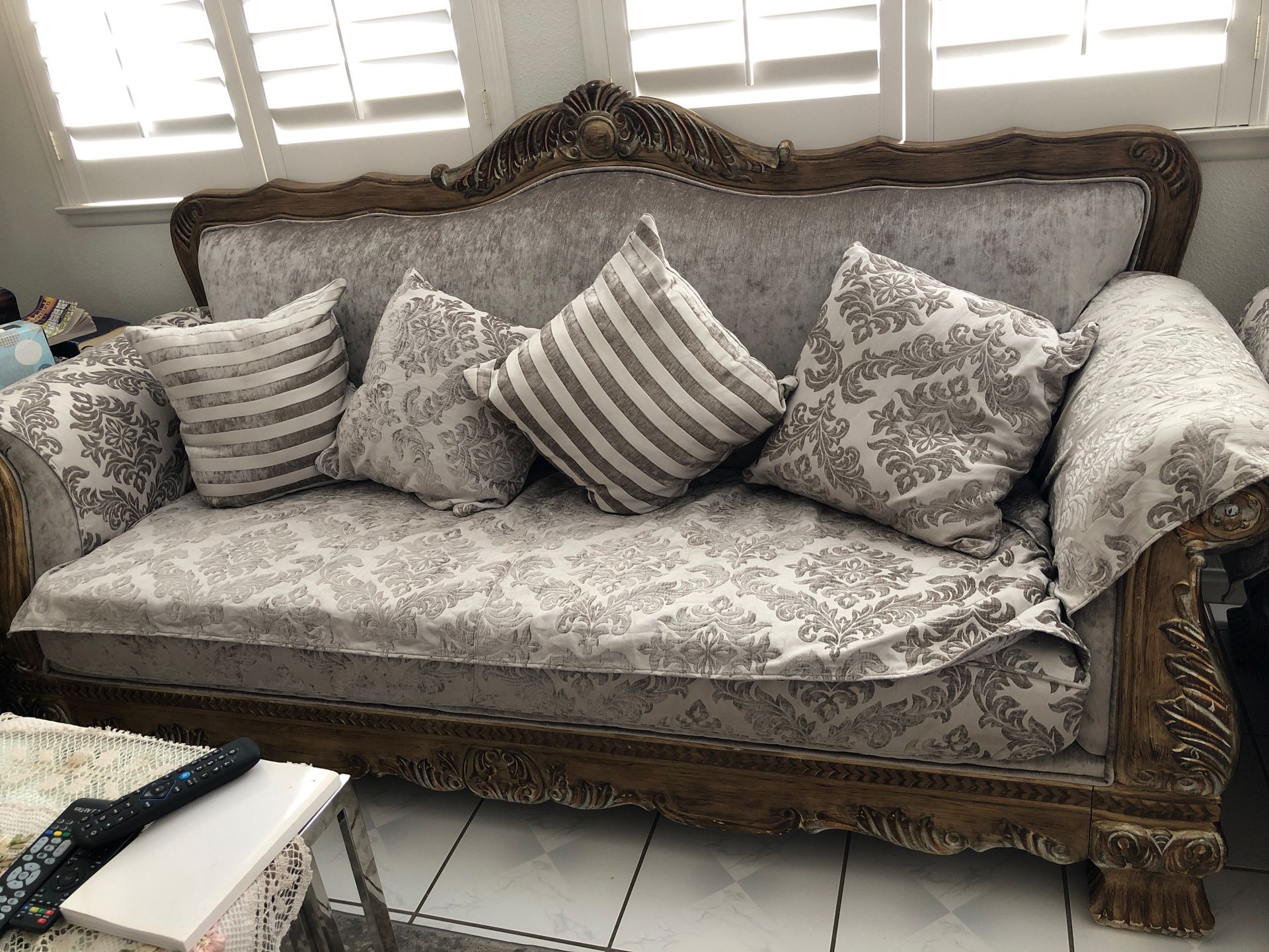 2 loveseat couches 2 three piece couch 1 single person couch and 2