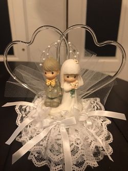 Wedding cake topper by Precious moments never used