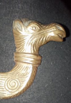 Vintage Solid Brass Camel Head Letter Opener 9” Long