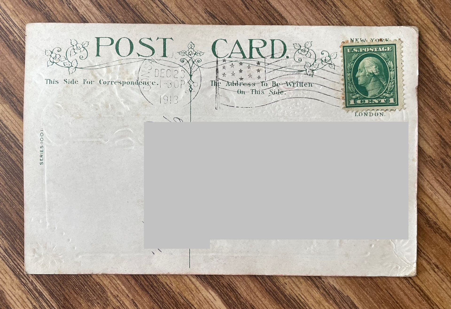 βοΈ π
ππ² VINTAGE 1913 Christmas post CARD π
βοΈ π²